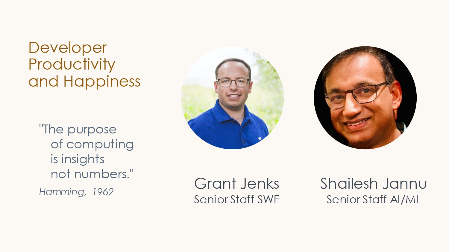 Descriptive to Prescriptive Analytics and Beyond for Developer Productivity — slide 2