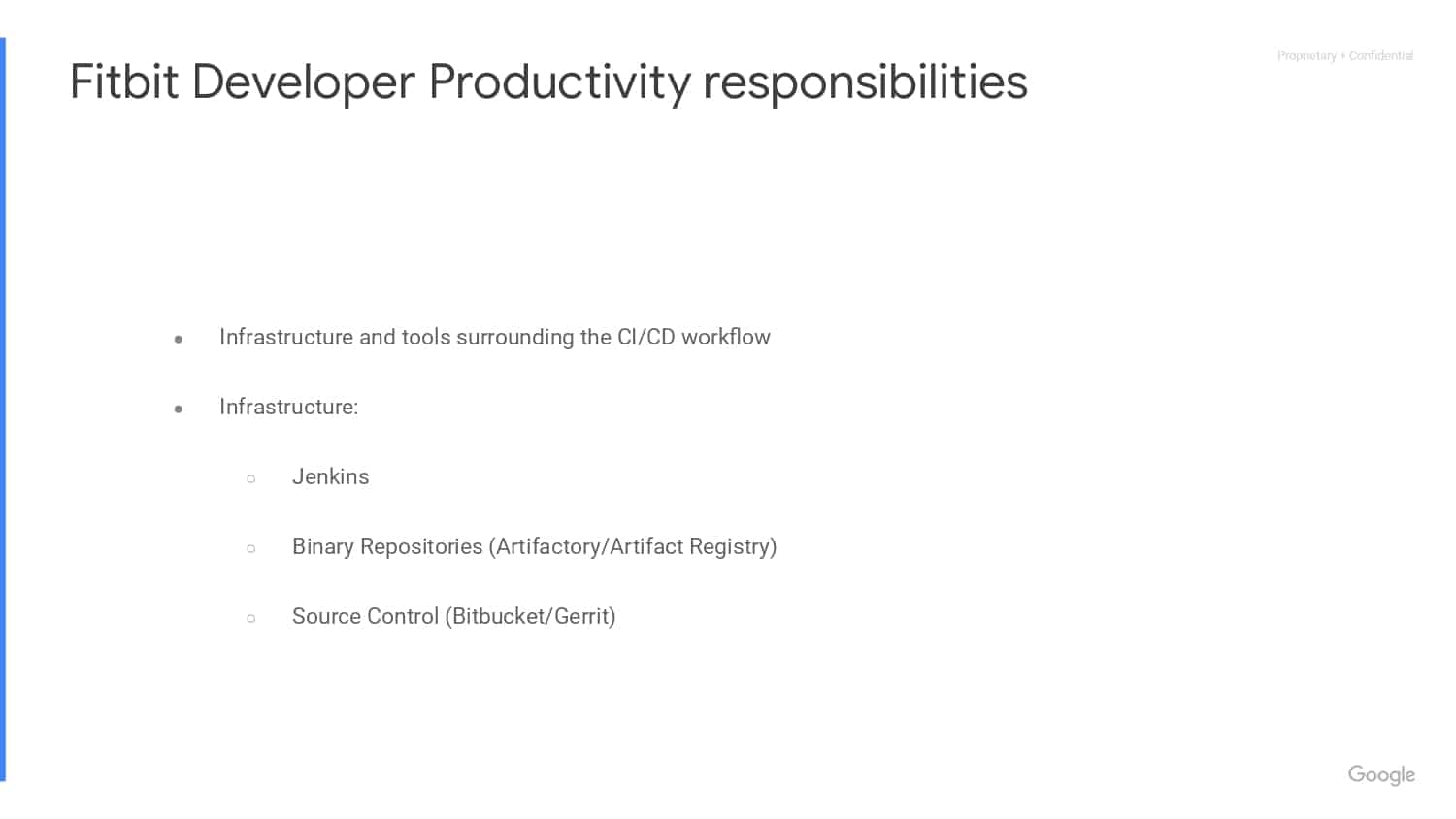 Flaky Tests & Binary Repositories, a Year in the Life of a Google DPE Engineer — slide 4