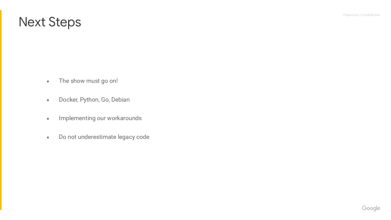 Flaky Tests & Binary Repositories, a Year in the Life of a Google DPE Engineer — slide 23