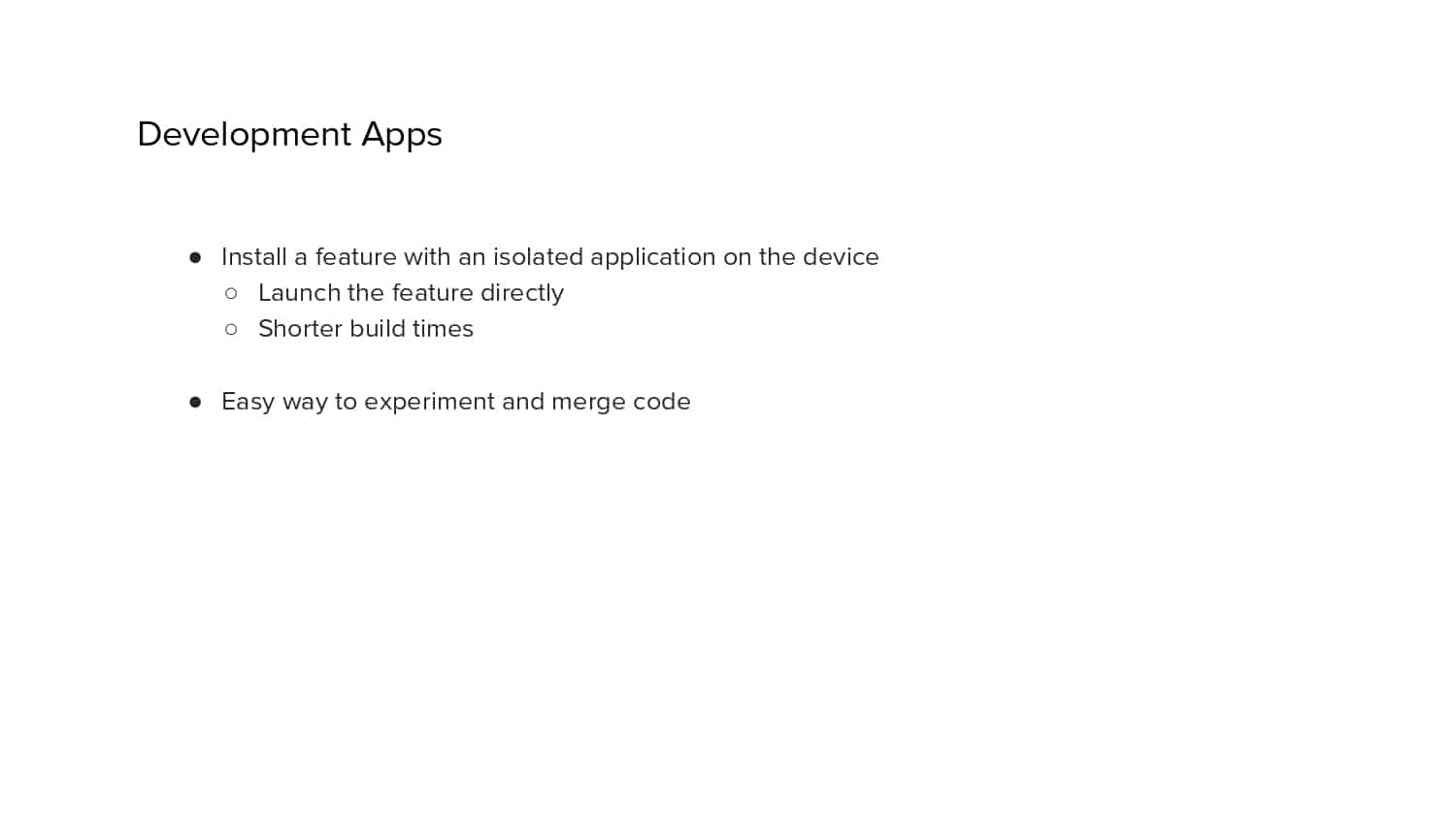 Isolated Development — slide 28
