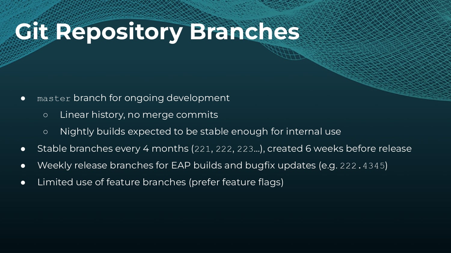 Dogfooding Developer Productivity: Development Process at JetBrains — slide 10
