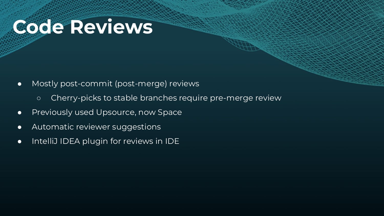 Dogfooding Developer Productivity: Development Process at JetBrains — slide 31