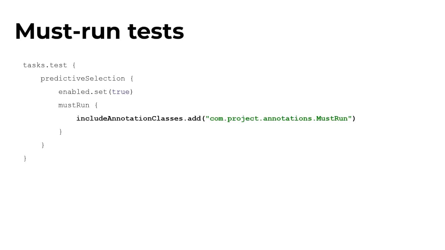 Foundations of Predictive Test Selection — slide 21