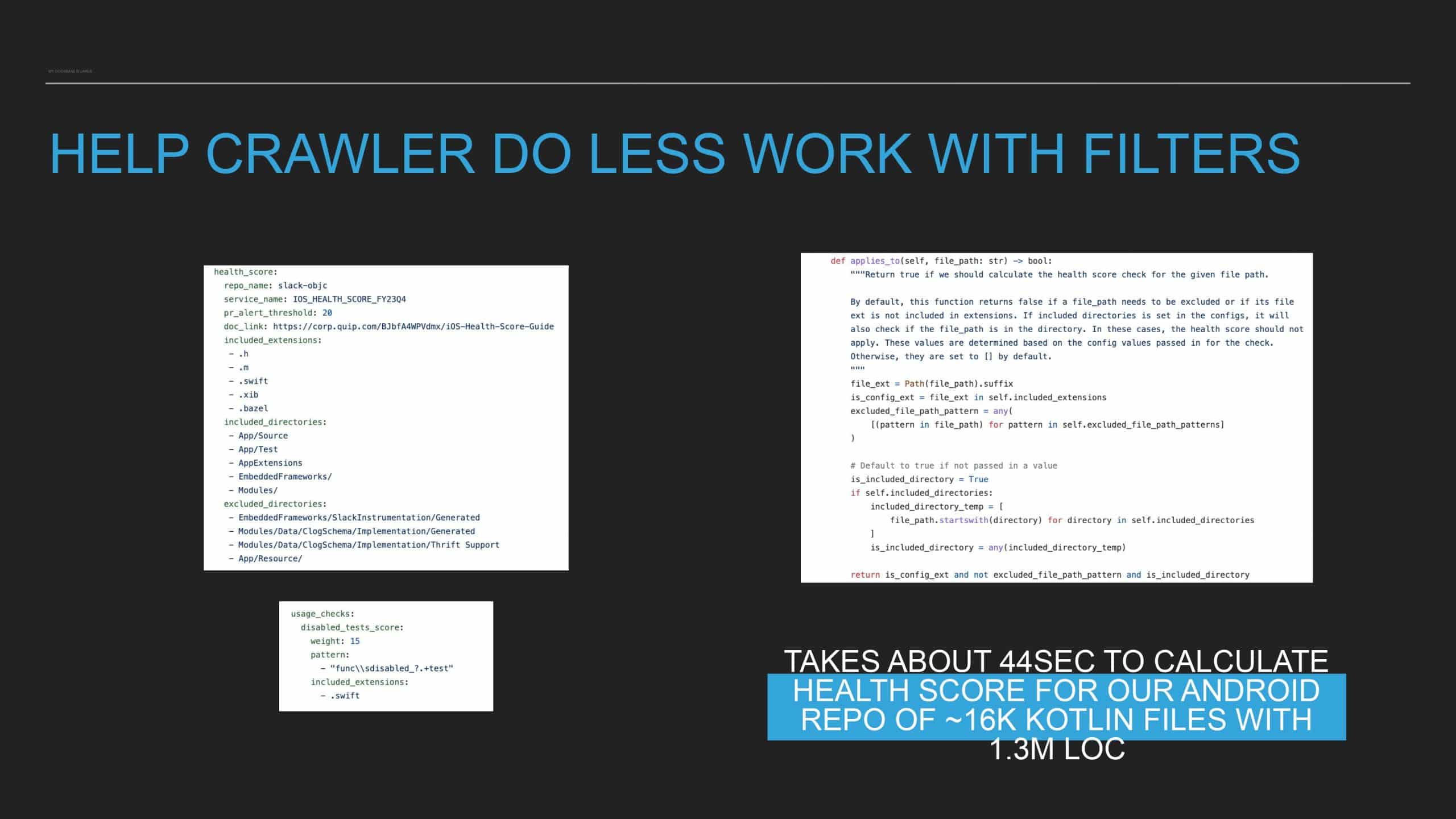 Code Health Score: How Slack Tracks and Manages Code Tech Debt at Scale — slide 24