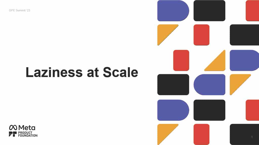 Laziness at Scale — slide 1