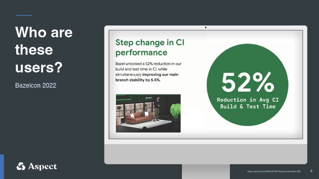 Achieving the Promised 3x-10x Bazel Speedup — slide 4