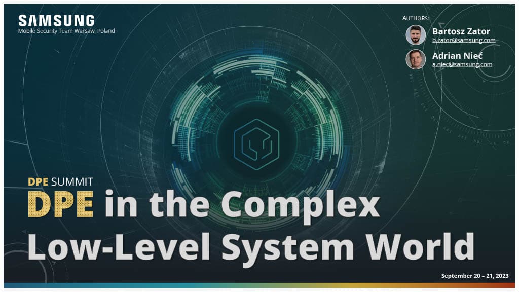Developer Productivity Engineering in the Complex Low-Level Systems World — slide 1