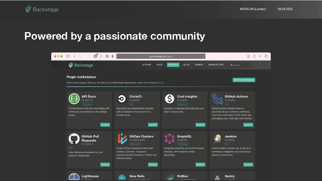 Shaping the Future of Developer Productivity with Backstage — slide 13