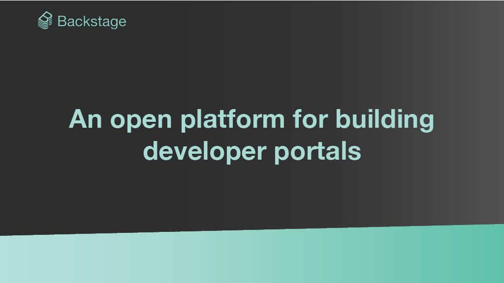 Shaping the Future of Developer Productivity with Backstage — slide 8