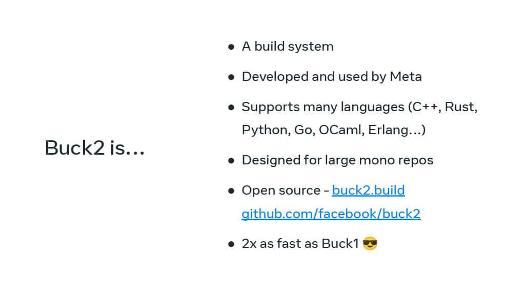 Accelerating Builds with Buck2 — slide 2