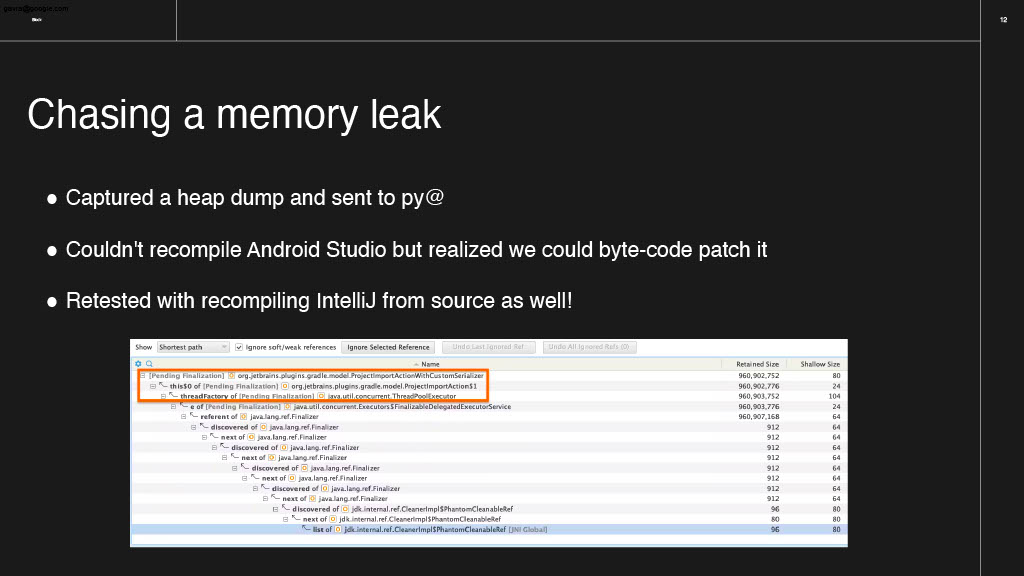 Lessons in Tackling the IDE Performance — slide 12