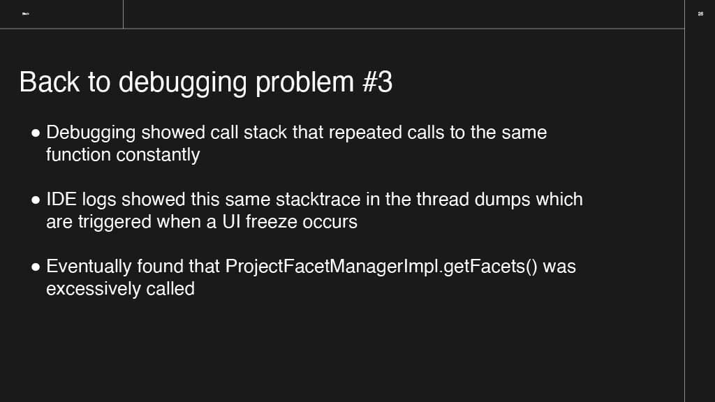 Lessons in Tackling the IDE Performance — slide 26