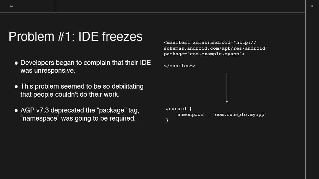 Lessons in Tackling the IDE Performance — slide 8