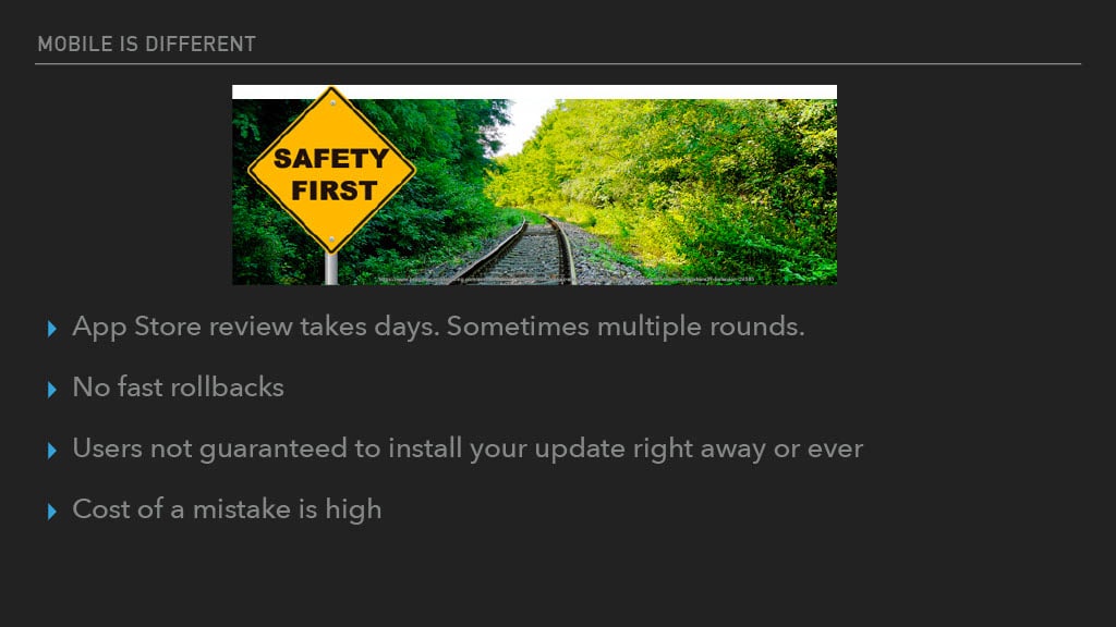 Optimizing Mobile Release Train Schedule and Speed for Faster Feature Arrival — slide 21