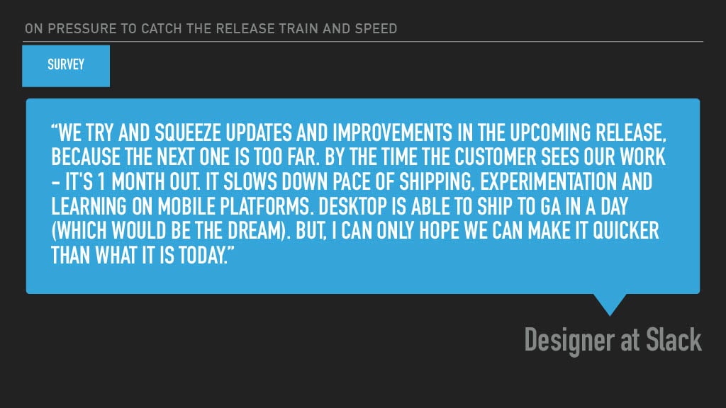 Optimizing Mobile Release Train Schedule and Speed for Faster Feature Arrival — slide 48