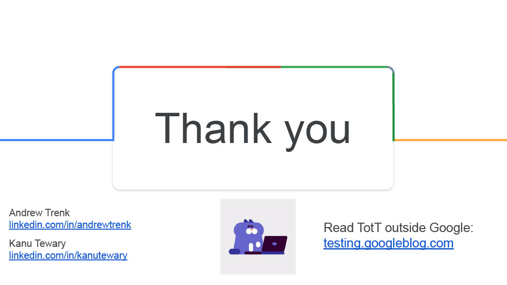 How Google Uses Bathroom Breaks to Improve Developer Knowledge and Productivity — slide 35
