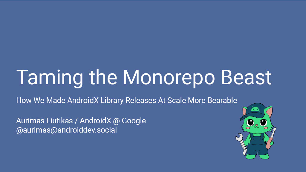 Taming the Monorepo Beast: Bearable Library Releases at Scale — slide 1