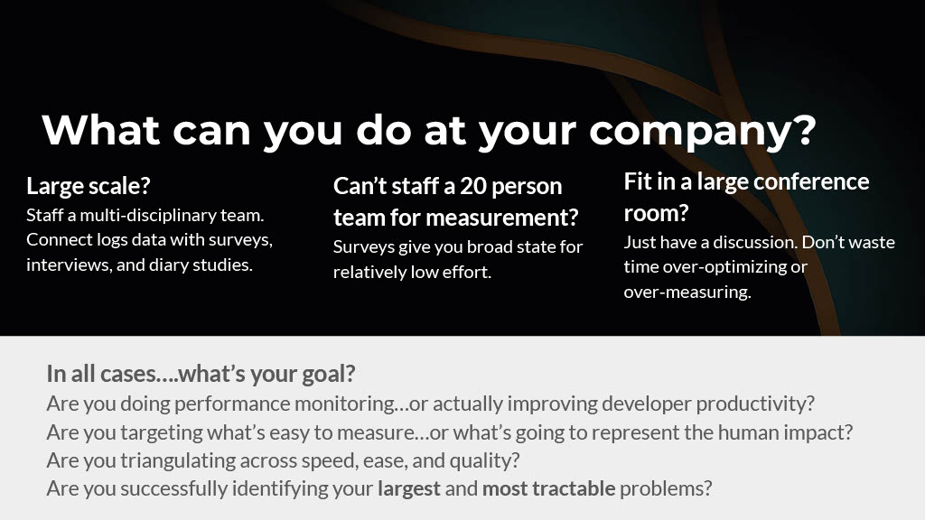Understanding and Measuring Developer Productivity — slide 25