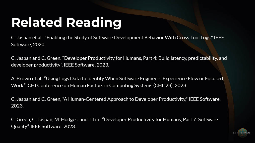 Understanding and Measuring Developer Productivity — slide 26