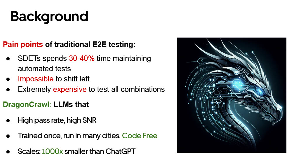 DragonCrawl: Shifting Mobile Testing to the Left with AI — slide 3