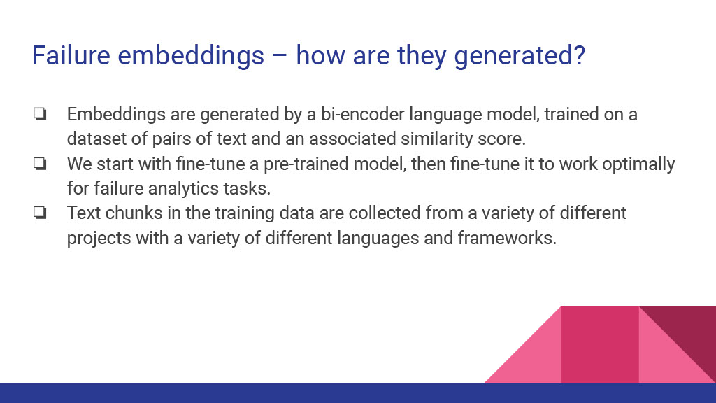 Improving and Automating Build Failure Investigations Using Semantic Embeddings — slide 13