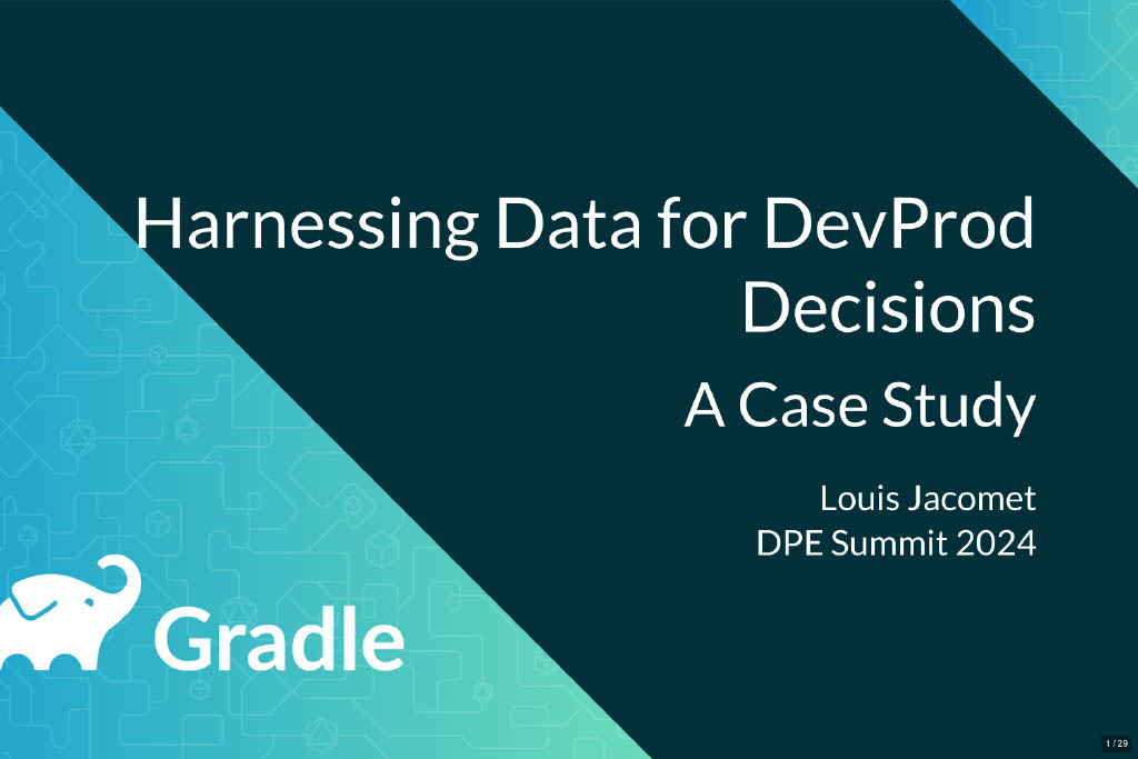 Harnessing Data for DevProd Decisions: A Case Study — slide 1