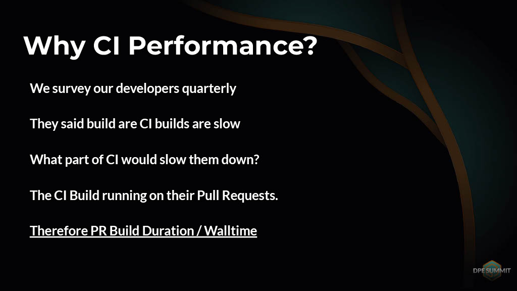 Strategies for Enhancing Performance of Large-Scale CI Builds — slide 2