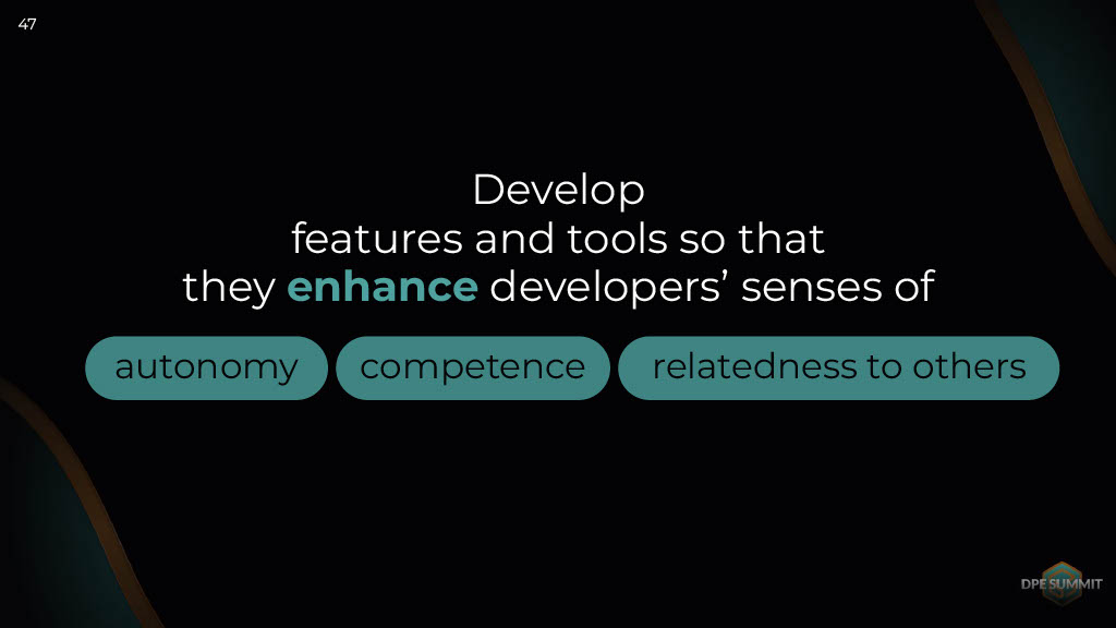 Three Words to Remember When Working with People’s Motivation and Productivity: Autonomy, Competence, Relatedness to Others — slide 47