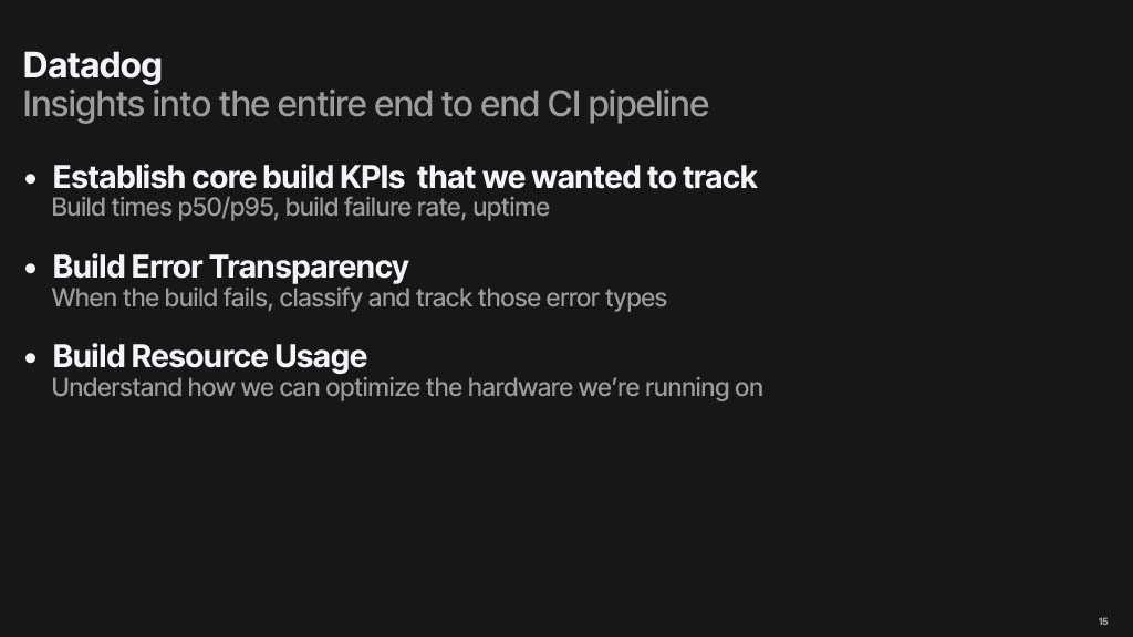 Reducing Build Times by 50%: A Story of Tools, Data, and Persistence — slide 15