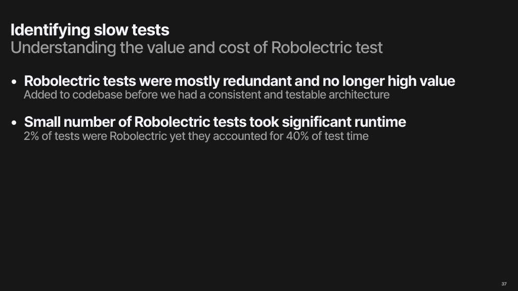 Reducing Build Times by 50%: A Story of Tools, Data, and Persistence — slide 37